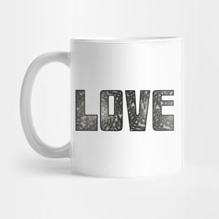 Mass of Bike Chain Love (black outline) Mug